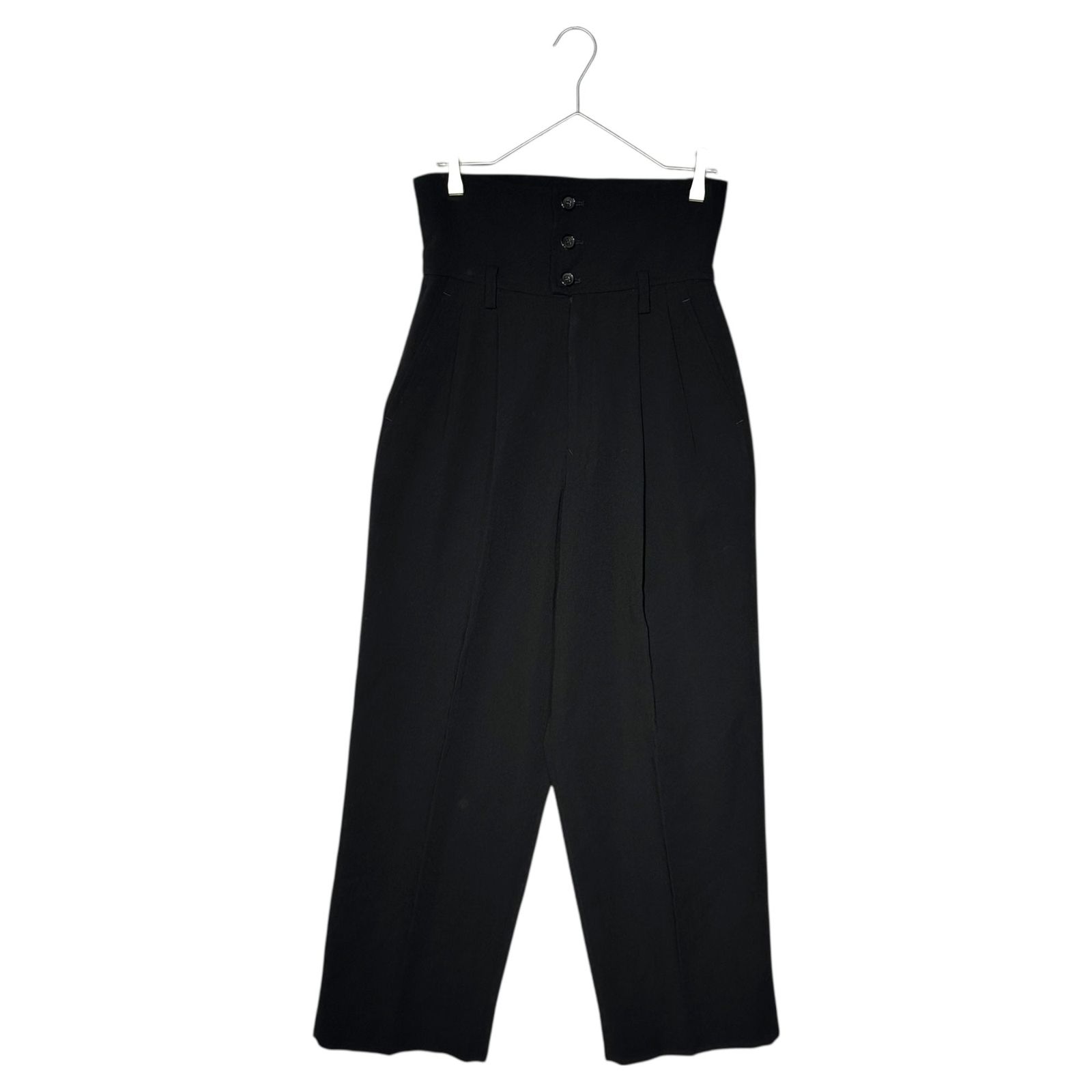 COMME des GARCONS(コムデギャルソン) 80's ヴィンテージ 3ボタン ハイウエスト ウール スラックス GP-05017M M ブラック AD表記無し 川久保玲 本人期