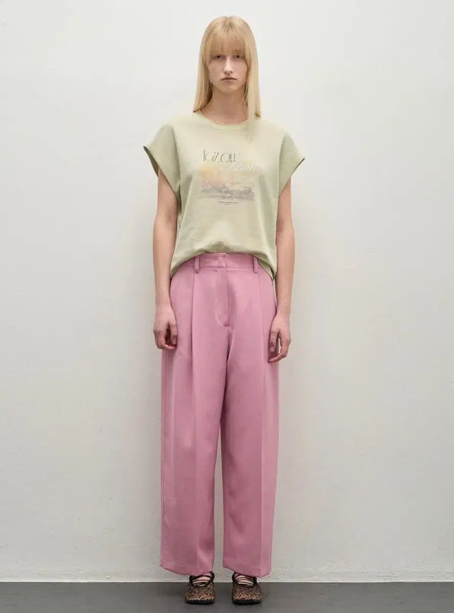 レディース SYSTEM ピンク ワイド スラックス (25年 商品)