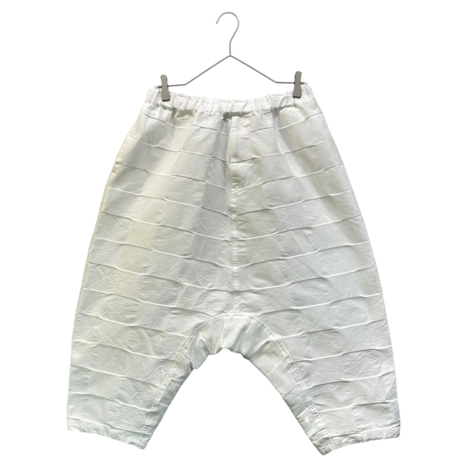 BLACK COMME des GARCONS(ブラックコムデギャルソン) 23SS Estelle Check Woven Sarouel Wide Pants エステル チェック 織り サルエル ワイド パンツ 1K-P011 M ホワイト AD2022