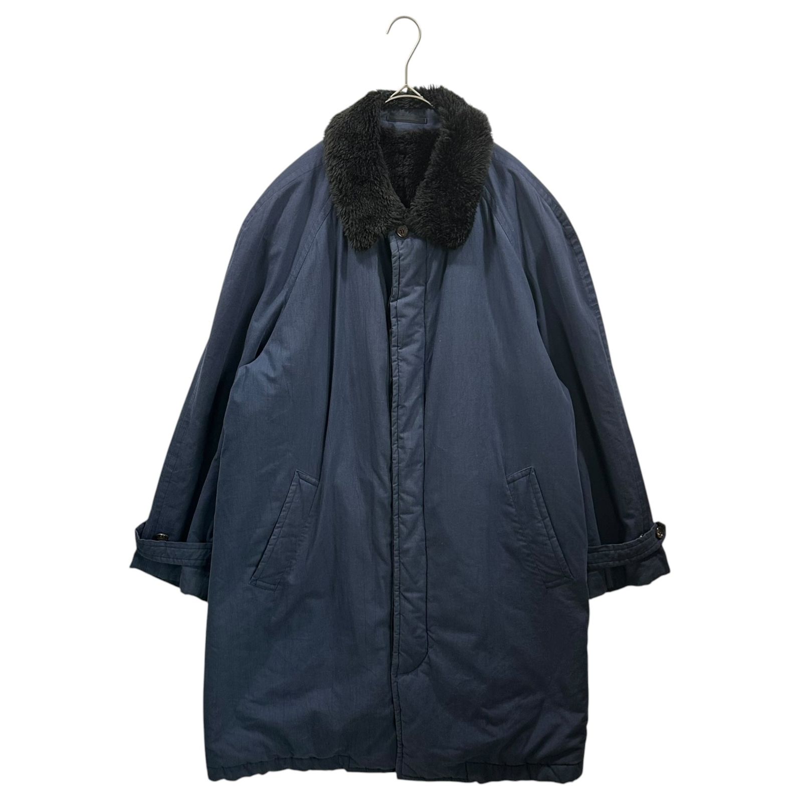 COMME des GARCONS HOMME(コムデギャルソンオム) 81AW-83AW ”Big-HOMME” Boa Stand-Collar Coat デカオム ボア ステンカラー コート HC-080080 M ネイビー 80年代 アーカイブ
