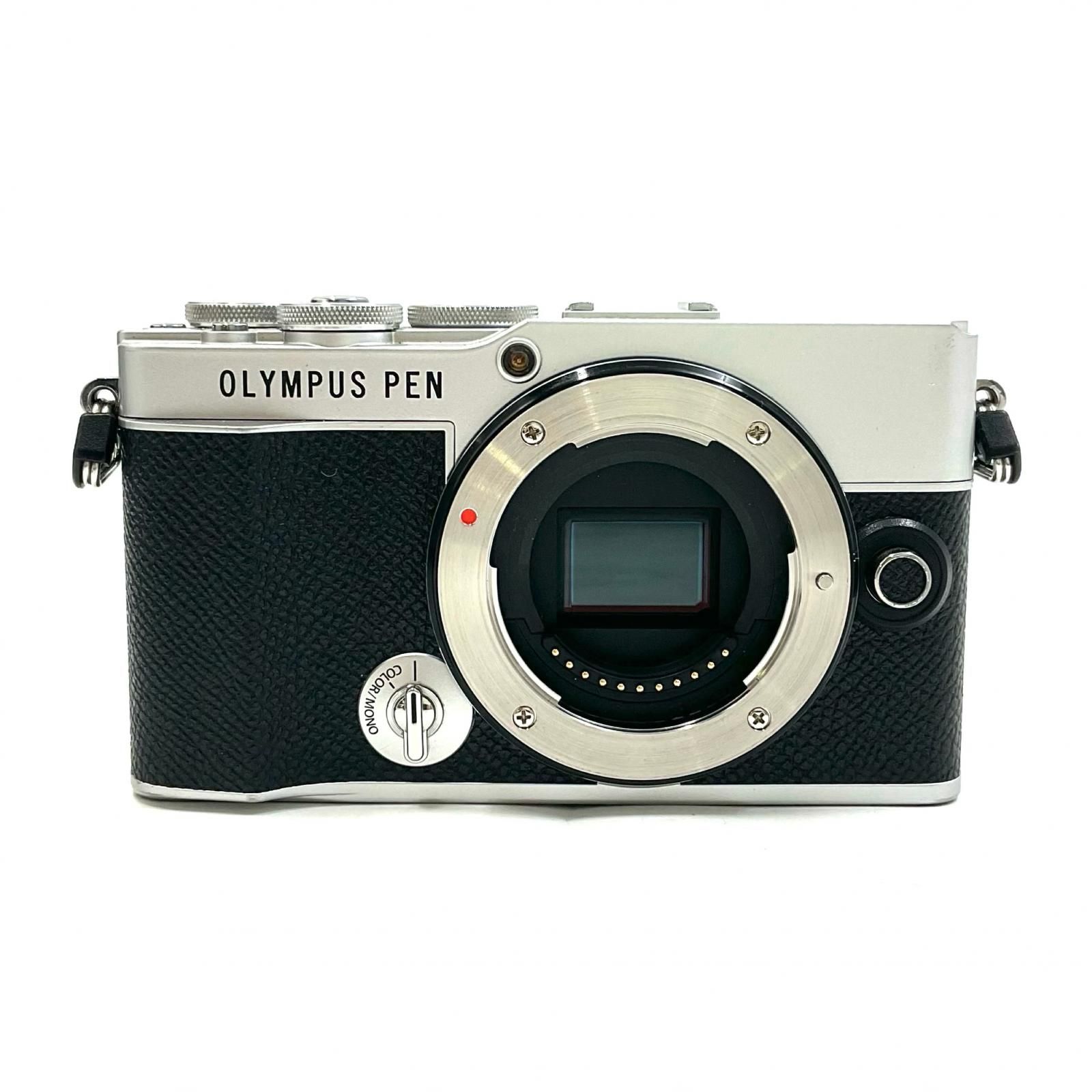 【全額返金保証】【最速発送】OLYMPUS デジタル一眼 PEN E-P7 ボディ シルバー 美品 動作確認済