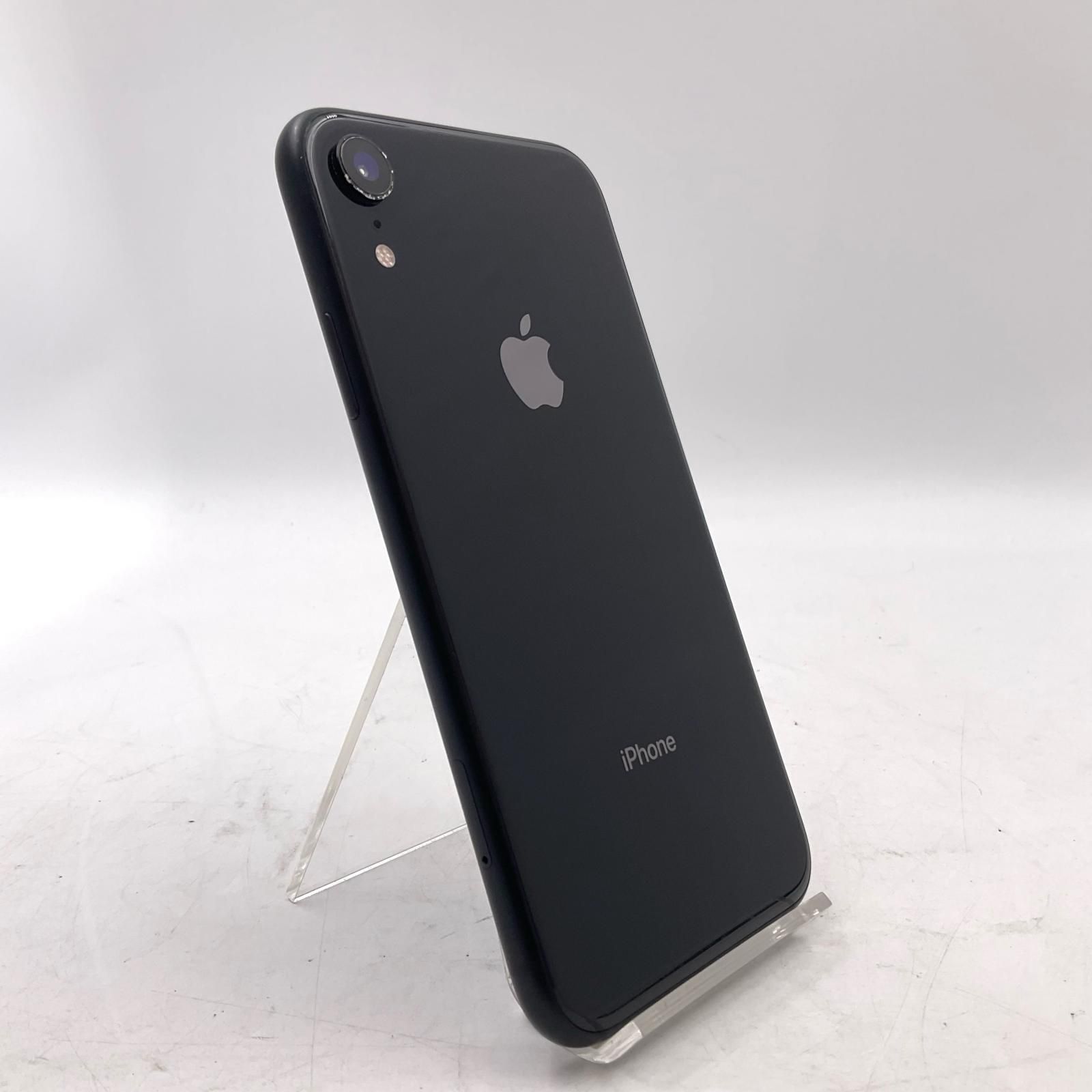 【全額返金保証】【最速発送】 iPhone XR 64GB ブラック docomo SIMフリー 白ロム 動作確認済 94%