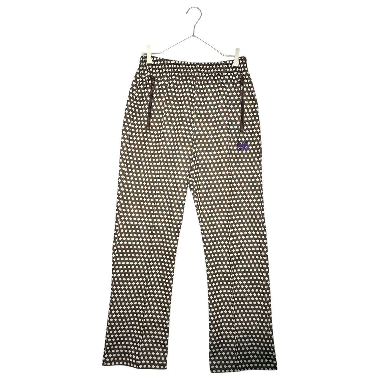 NEEDLES(ニードルズ) 23SS TRACK PANT - POLY JQ ドット トラック パンツ MR283 S ブラウン×ホワイト ジャージ ロゴ