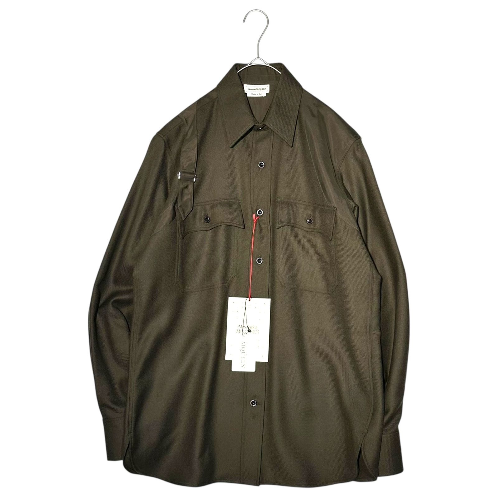 ALEXANDER MCQUEEN(アレキサンダーマックイーン) Wool Harness Shirt ウール ハーネス シャツ 15 165(S程度) カーキ 17,243円