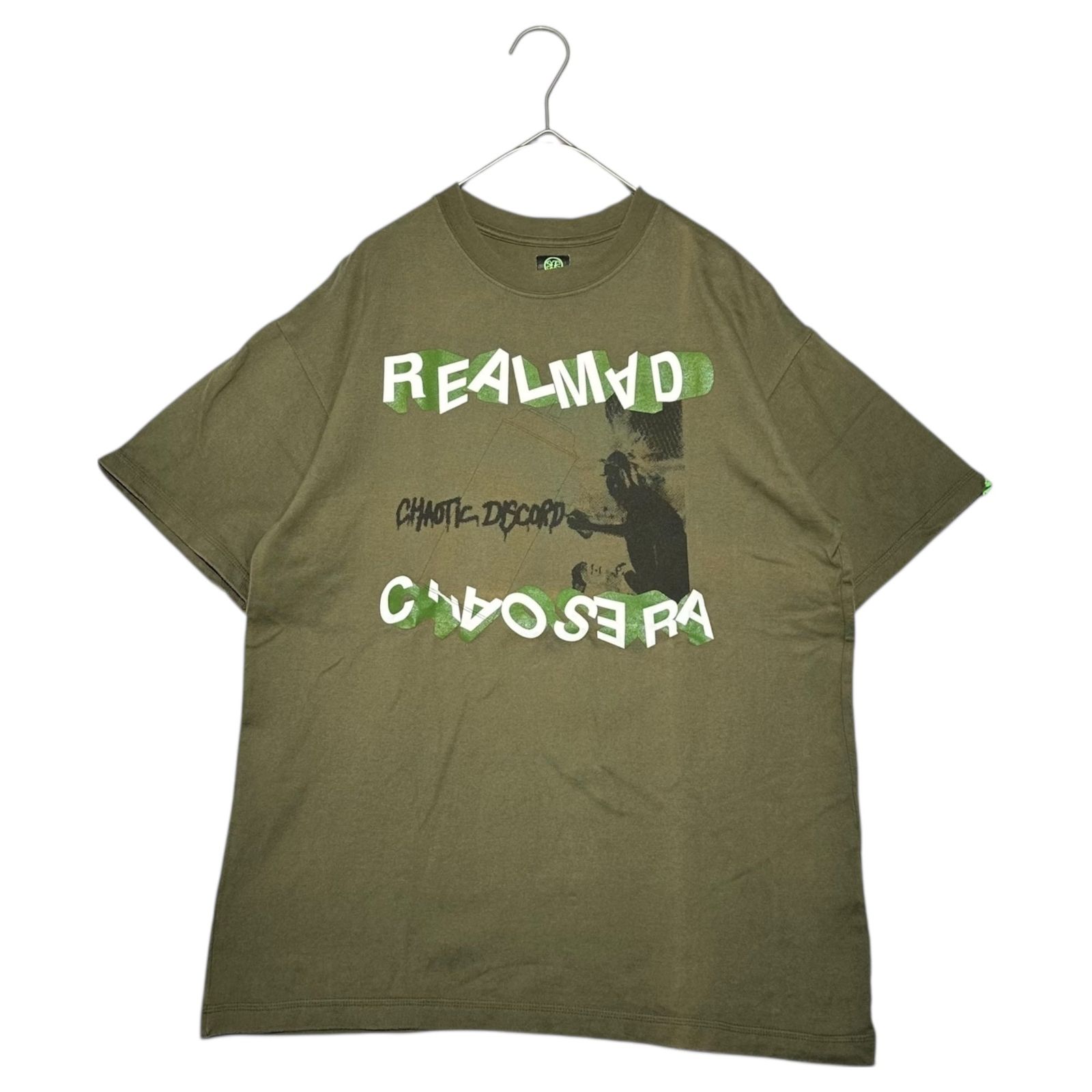 UNDERCOVER(アンダーカバー) 01SS REALMAD PRINT T-SHIRT 嵌め絵期 リアルマッド プリント Tシャツ M カーキ CHAOTIC DISCORD カオティック ディスコード