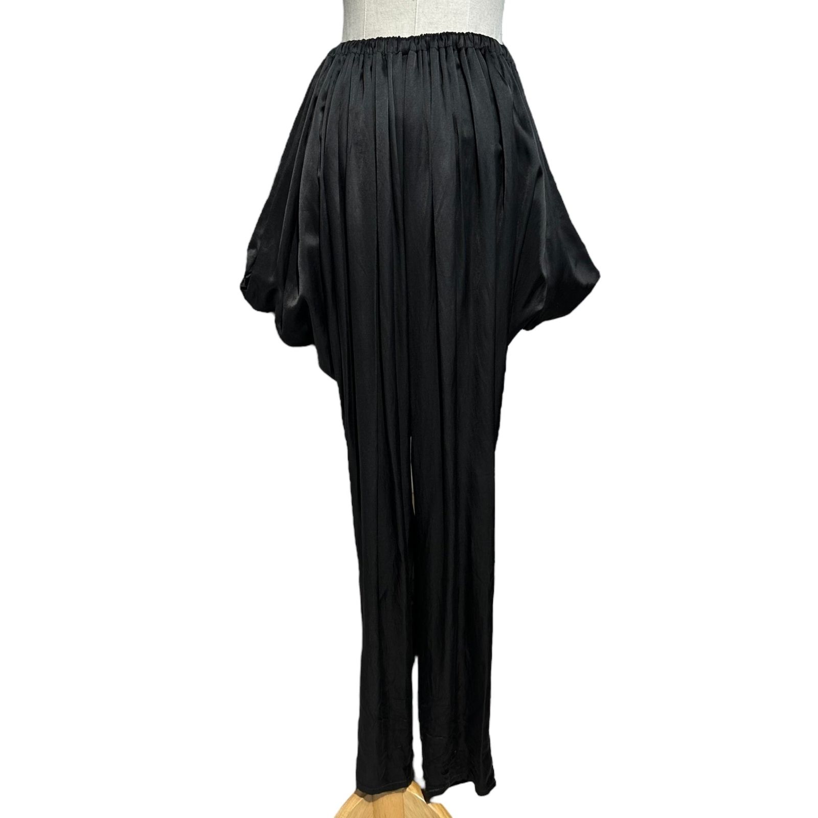 LIMI feu(リミフゥ) 19AW Mixed fabric deformation pants ミックス ファブリック 変形 パンツ LC-P23-903 S ブラック