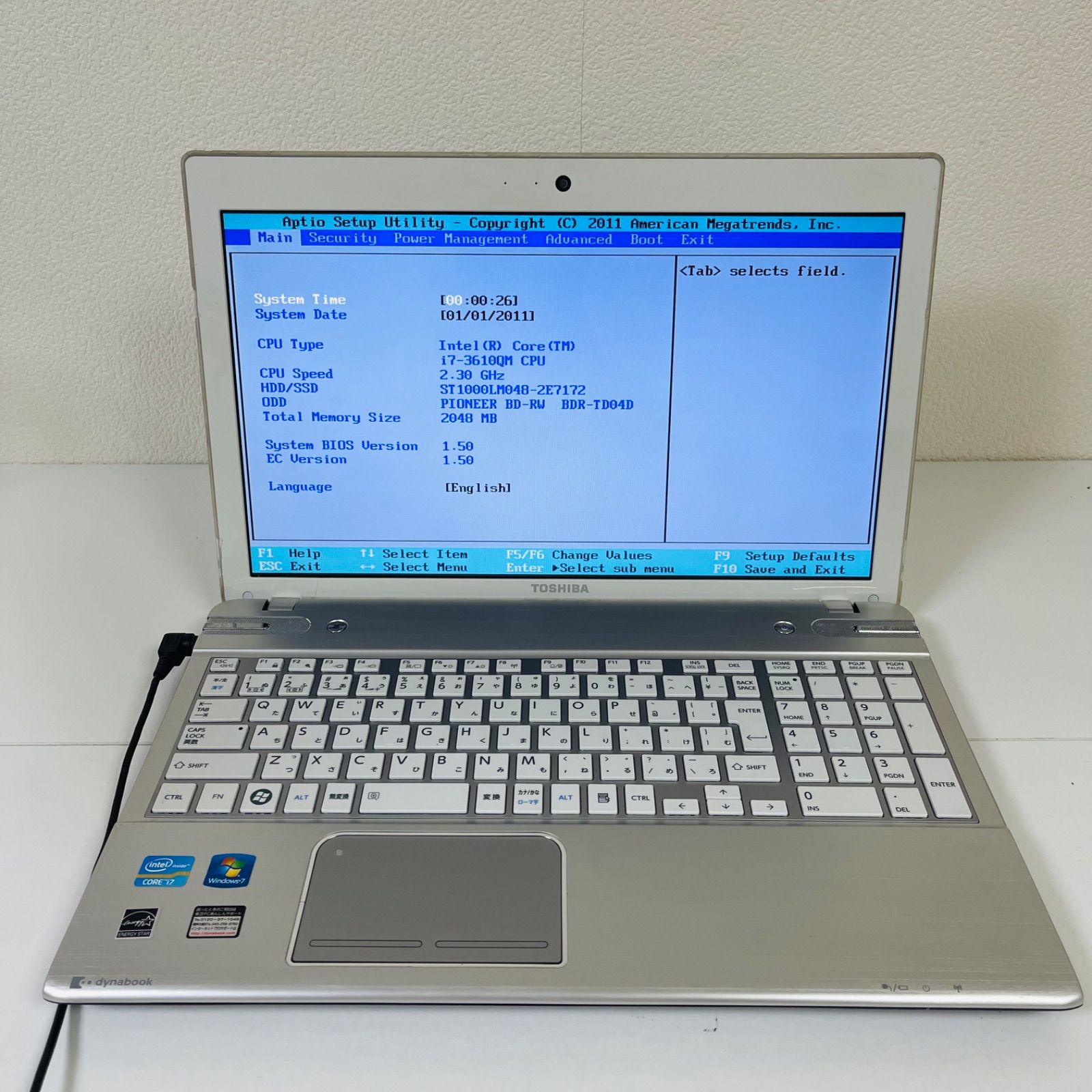 東芝 dynabook Core i7 ジャンク BIOS起動確認済 - メルカリ