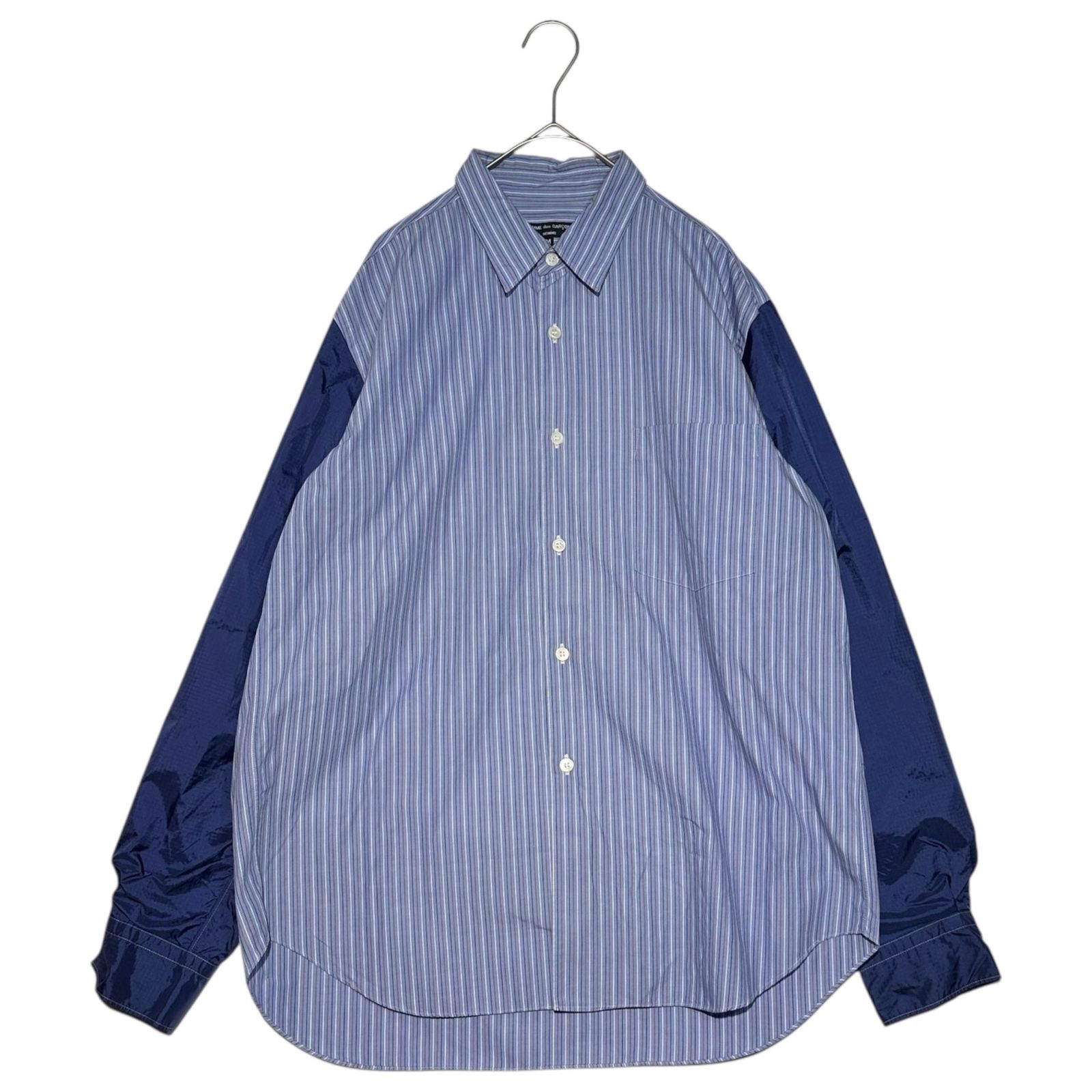 COMME des GARCONS HOMME(コムデギャルソンオム) 05SS Sleeve Nylon Switched Regular Collar L/S Shirt 袖 ナイロン切替 レギュラーカラー 長袖 シャツ HO-B006