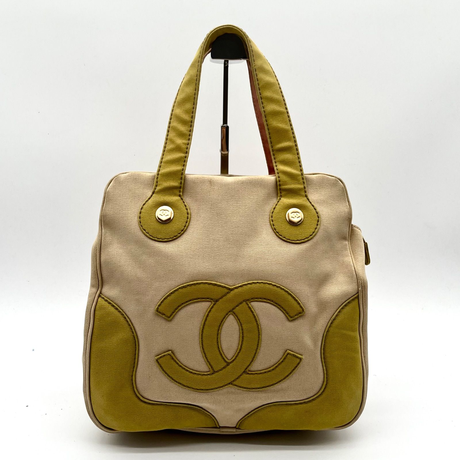 CHANEL シャネル マシュマロ キャンバス トートバッグ ハンドバッグ