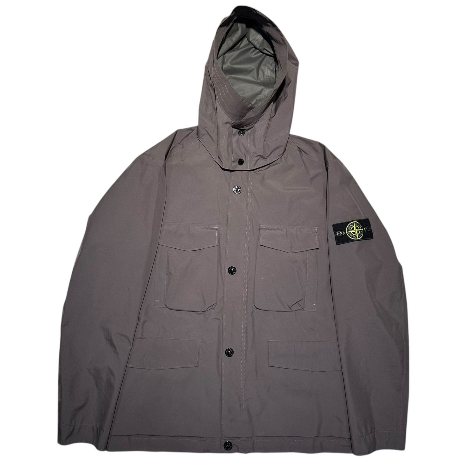 STONE ISLAND(ストーンアイランド) 19SS GORE-TEX PACKABLE HOODED JACKET ゴアテックス パッカブル フーデッド ジャケット 701542820 L チャコールグレー マウンテンパーカー ポーチ