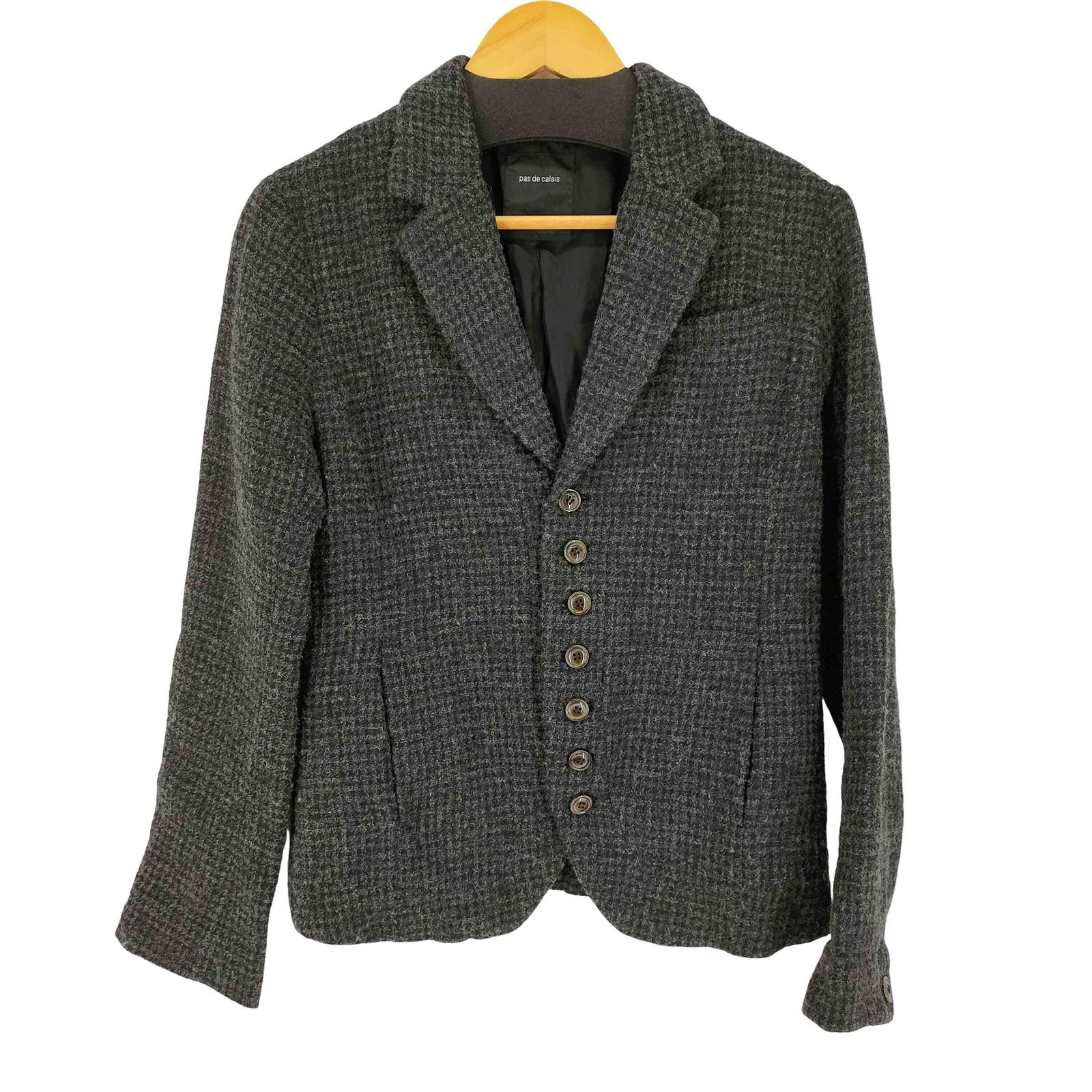パドカレ pas de calais ウール＆リネン テーラードジャケット