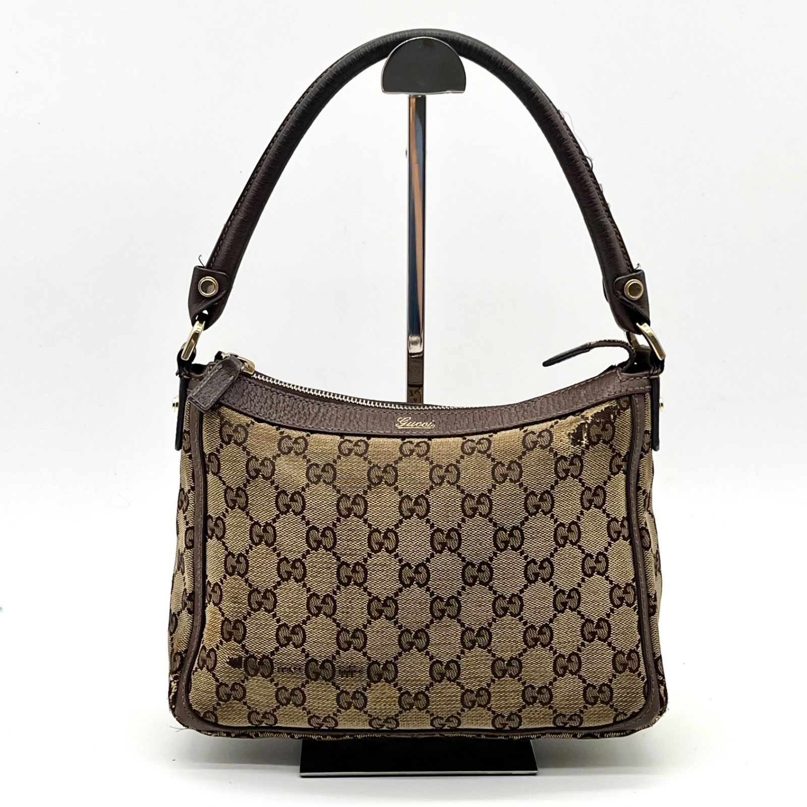 GUCCI グッチ GGキャンバス アクセサリーポーチ ショルダーバッグ