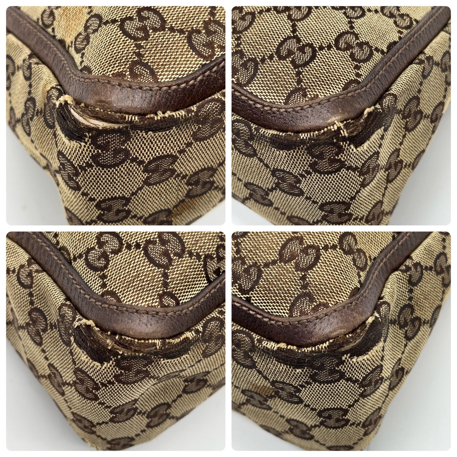 GUCCI グッチ GGキャンバス アクセサリーポーチ ショルダーバッグ