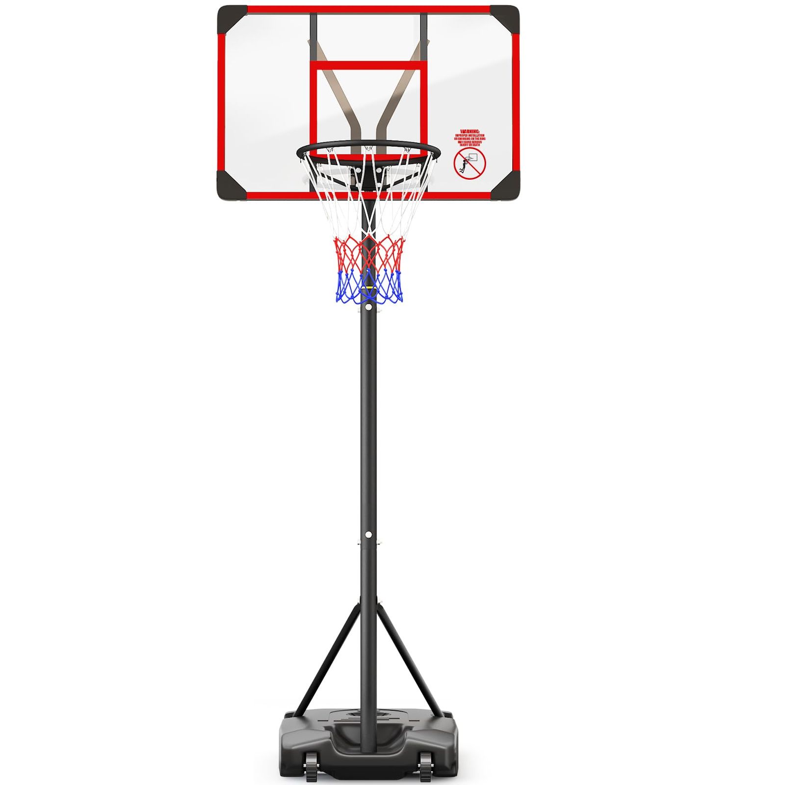 バスケットゴール 高さ調節可能147〜260cm バスケットボール バスケ ☆新品☆Yohood バスケットゴール 移動式 屋外室内対応 高さ調節可能