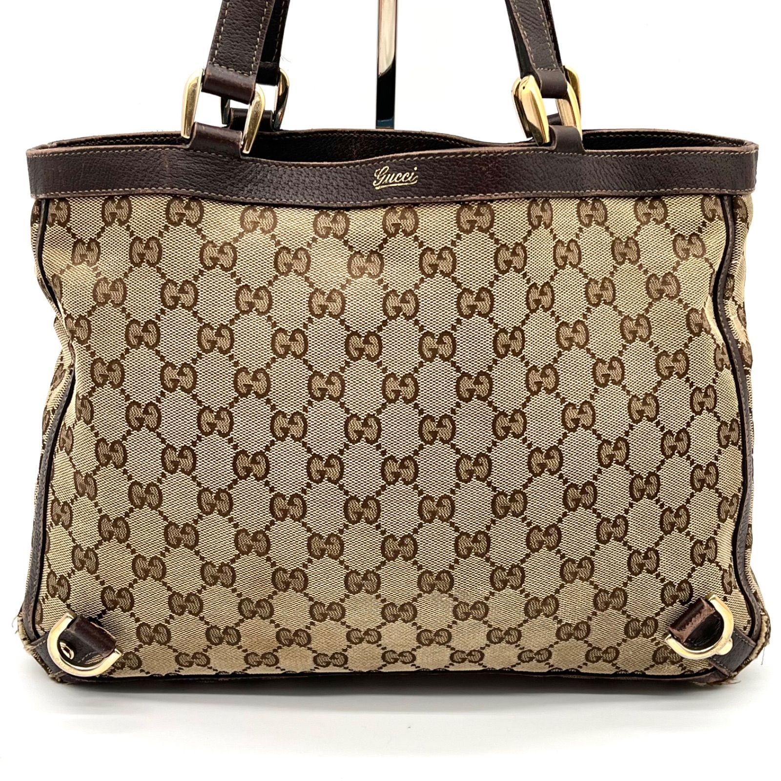 GUCCI グッチ アビー金具 GGキャンバス トートバッグ ブラウン 170004