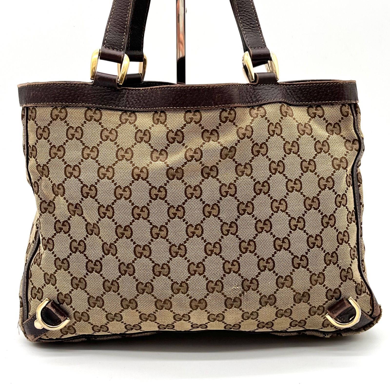 GUCCI グッチ アビー金具 GGキャンバス トートバッグ ブラウン 170004