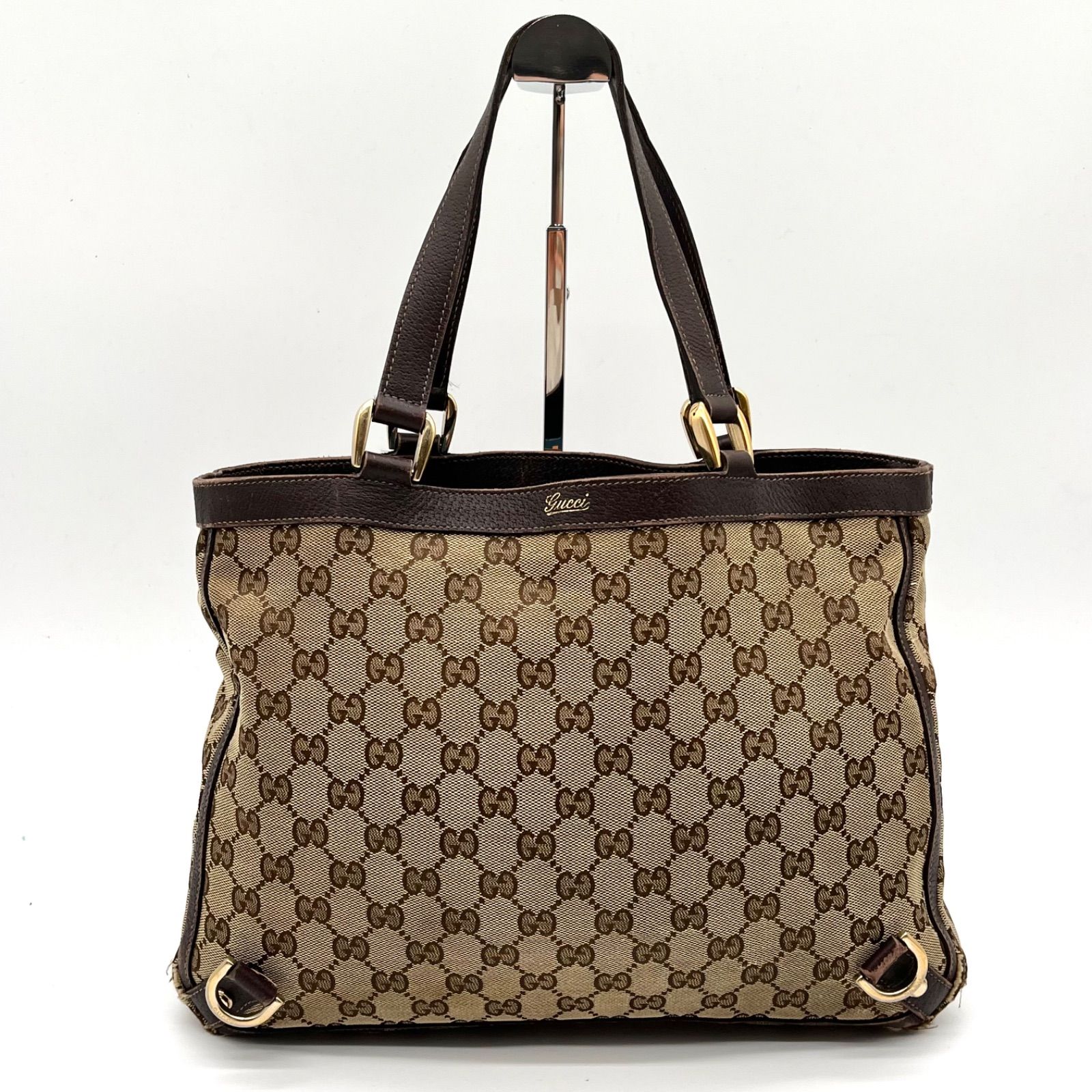 GUCCI グッチ アビー金具 GGキャンバス トートバッグ ブラウン 170004