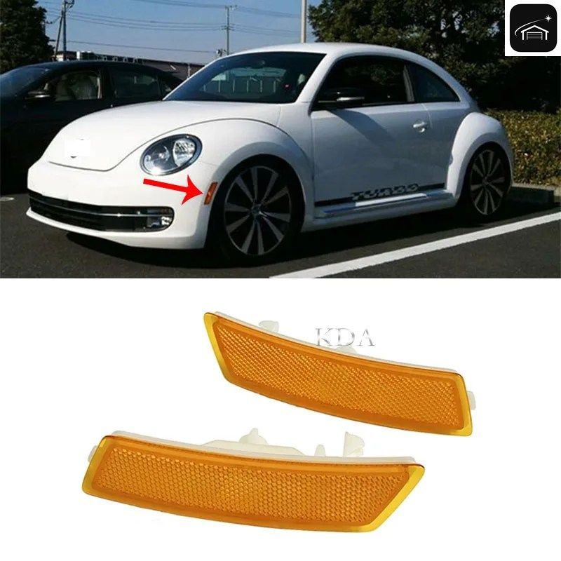 フロントバンパーリフレクター警告灯ストリップカバーバー 1個 USAモデル VW ビートル 2012 - 15-2019 ティグアン 2017-2023