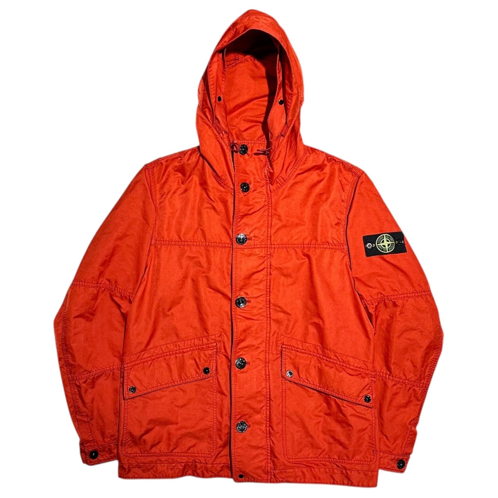 STONE ISLAND(ストーンアイランド) 14AW David TC Double Lined Felt Hood Mid Parka デイビッド TC ダブルライニング フェルトフード ミッドパーカー 611543949 L オレンジ 名作