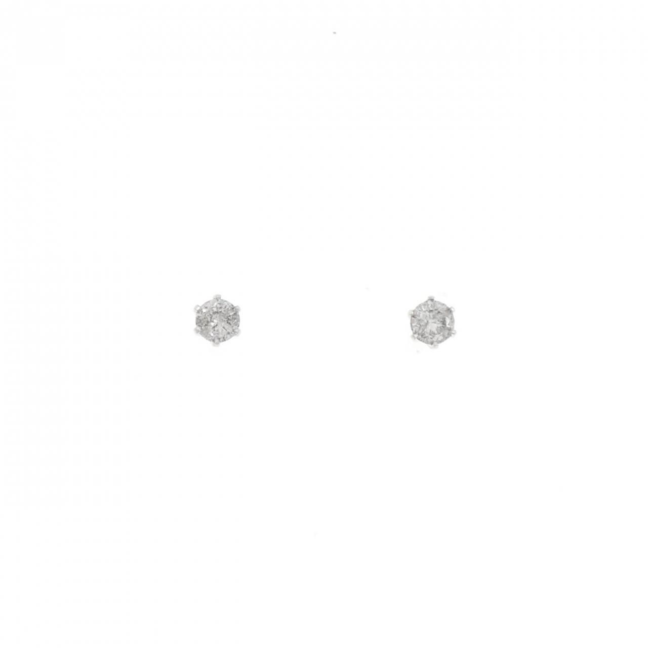 PT900 ソリティア ダイヤモンド ピアス 0.20CT