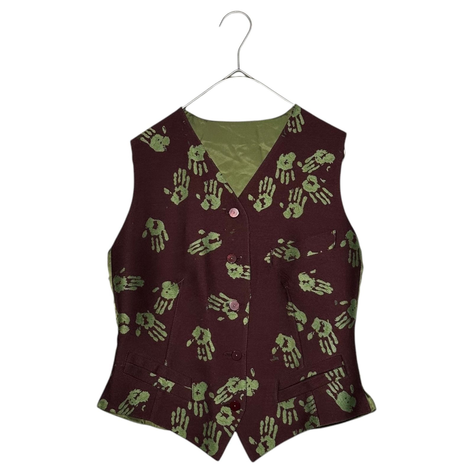 Jean Paul GAULTIER FEMME(ジャンポールゴルチエファム) 90~00's Archive Handprint Print Vest Gilet 90~00's アーカイブ 手形 プリント ベスト ジレ