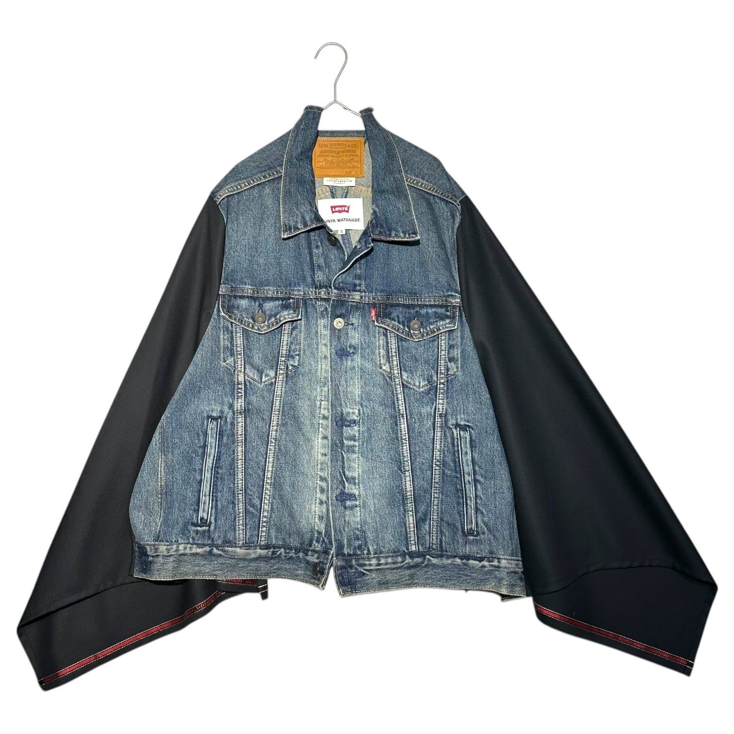 JUNYA WATANABE × Levi's(ジュンヤワタナべ × リーバイス) 23SS Levi's Denim Docking Cape リーバイス デニム ドッキング ケープ JK-J101 S インディゴ×ブラック AD2022