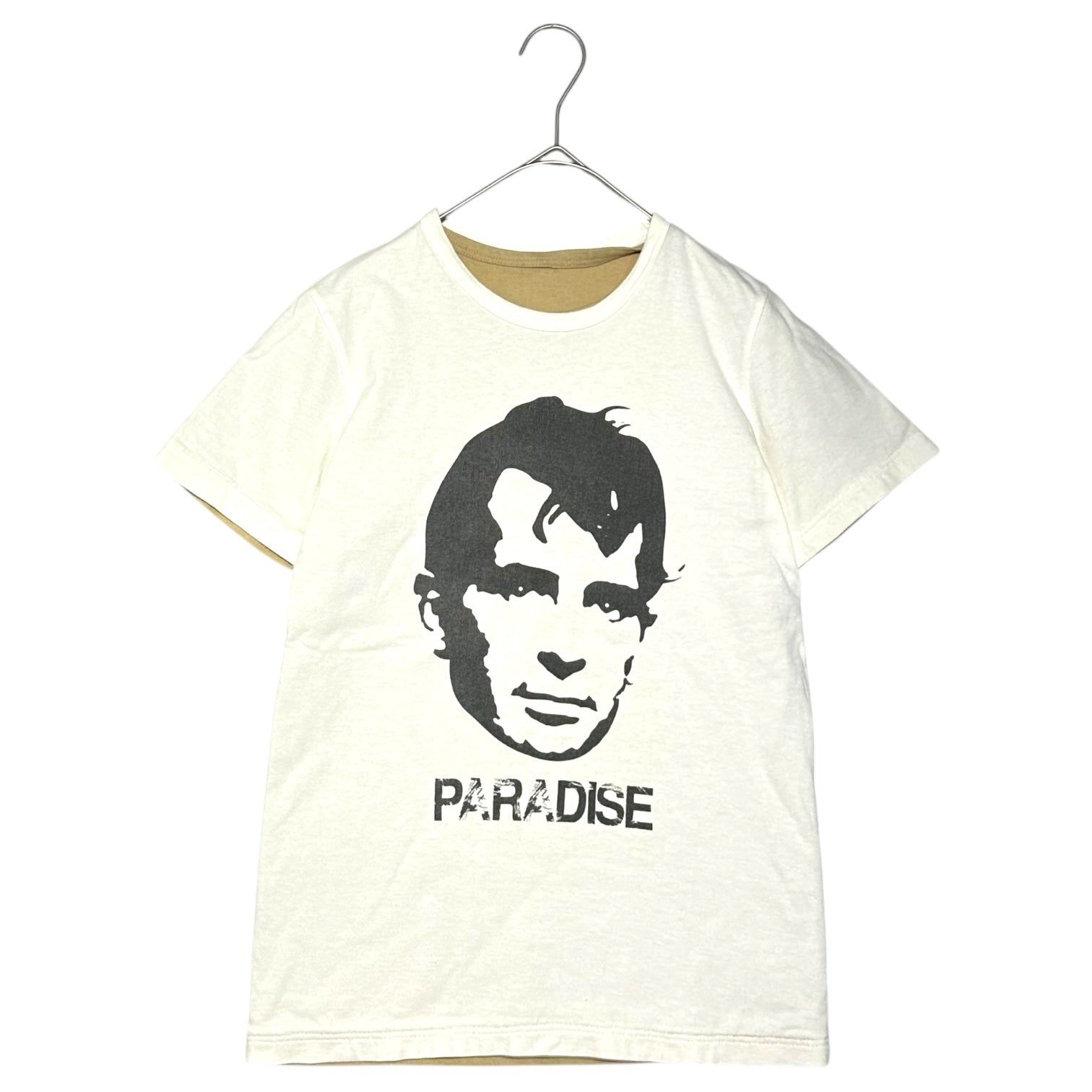 UNDERCOVER(アンダーカバー) 99AW Ambivalence期 Junkie Paradise Tee ジャンキー パラダイス Tシャツ Q80 FREE ホワイト×ベージュ 90's ダブル フェイス