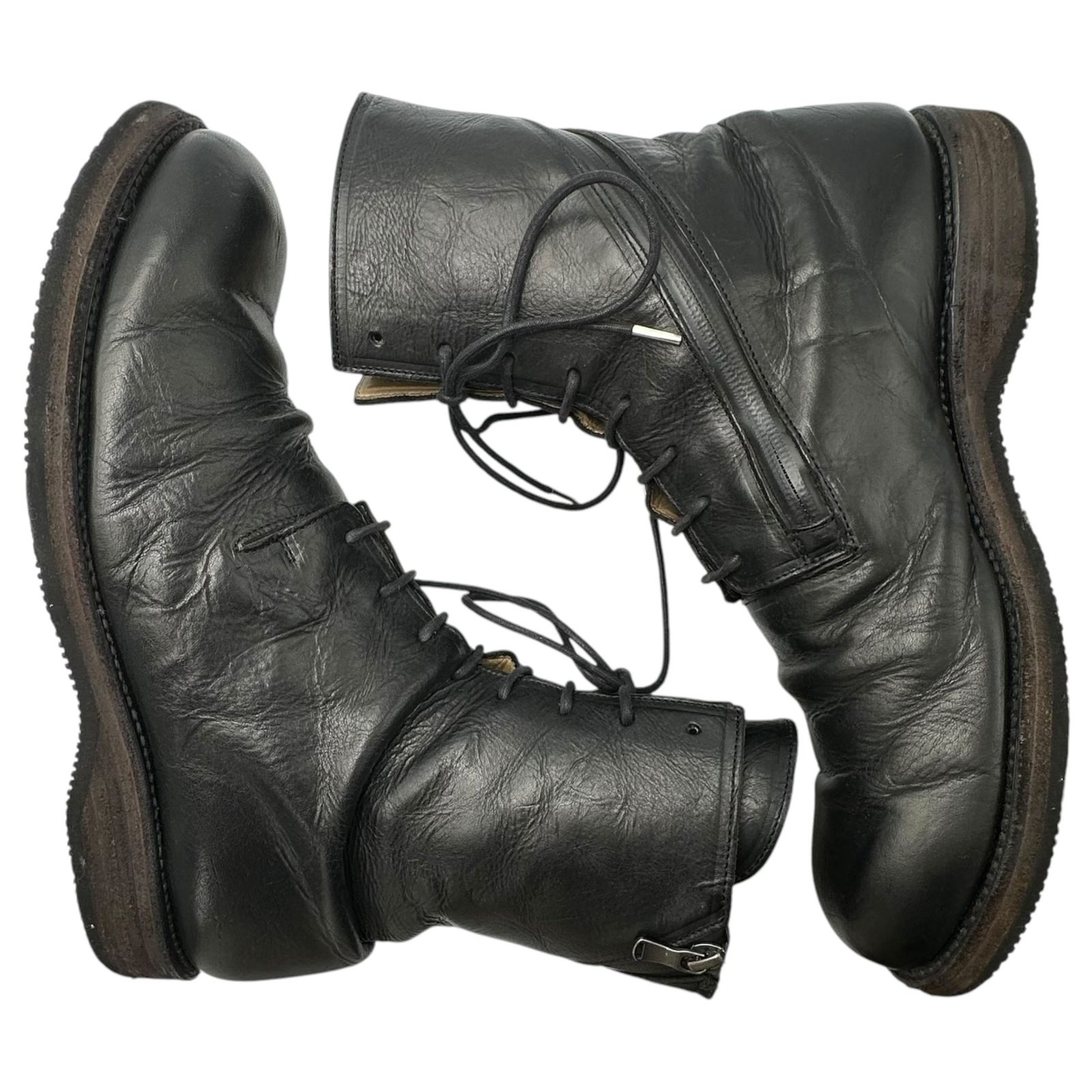 The Viridi-anne スパイラルジップブーツ　定価約10万円 The Viridi-anne(ザヴィリディアン) 14AW 表裏一体/INDIVISIBLE Spiral