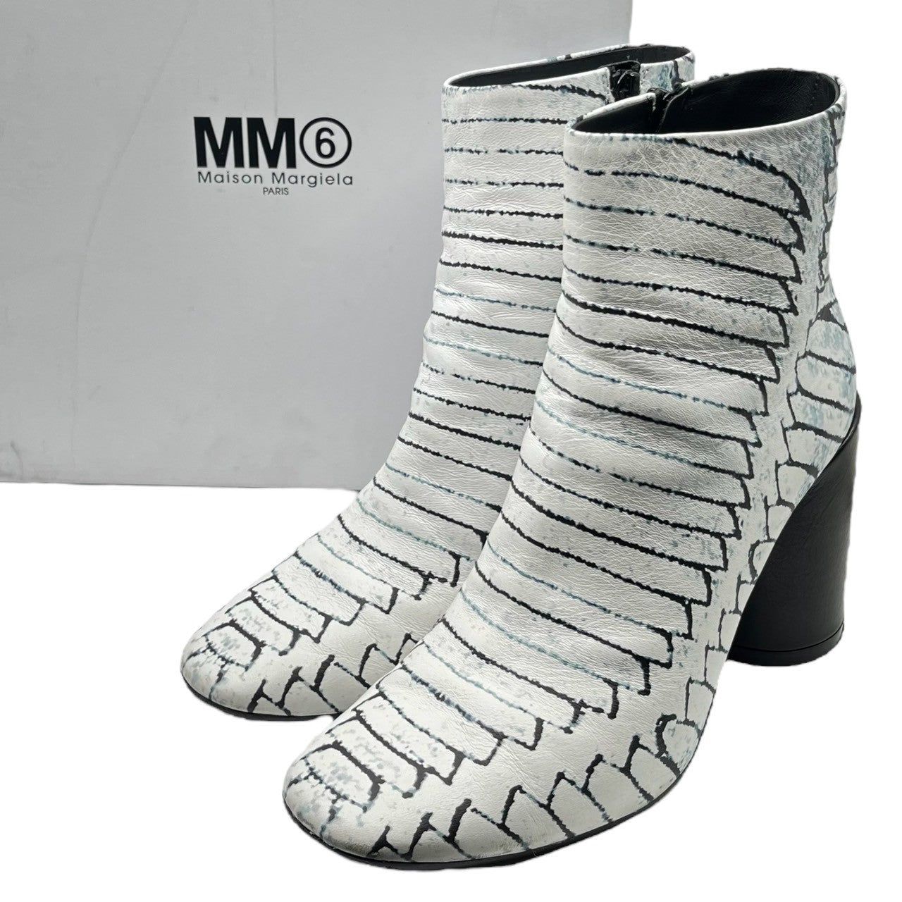 MM6 Maison Margiela(エムエムシックス) 90�o ankle boots アンクル ブーツ S59WU186 SIZE 38(24.0〜24.5程度) ホワイト 箱付