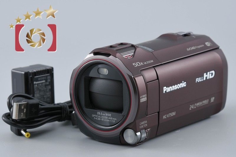 【中古】Panasonic パナソニック HC-V750M ブラウン デジタルハイビジョンビデオカメラ
