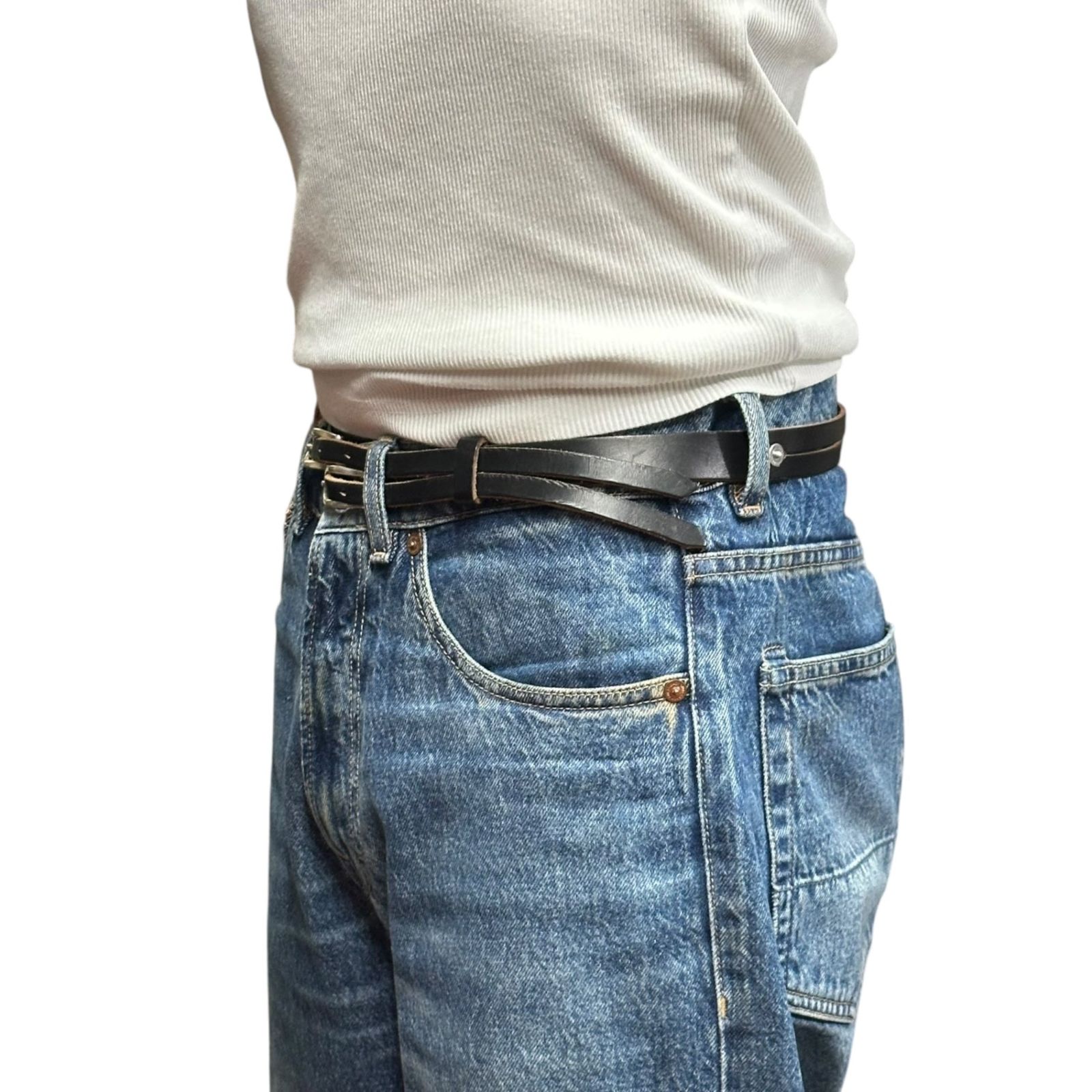OUR LEGACY(アワーレガシー) TWIN TONGUE BELT ツイン タン ベルト 80