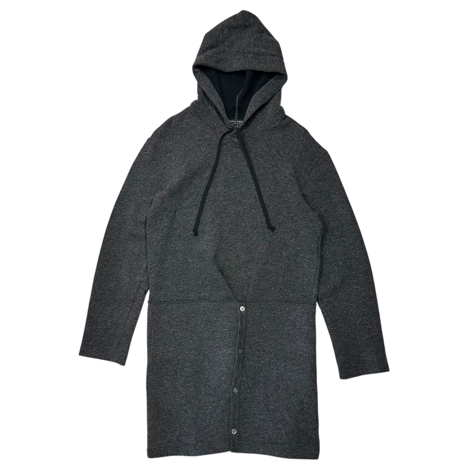 COMME des GARCONS HOMME PLUS(コムデギャルソンオムプリュス) 13AW Layered Wool Long Hoodie レイアード ウール ロング パーカー PL-T059 S グレー AD2013