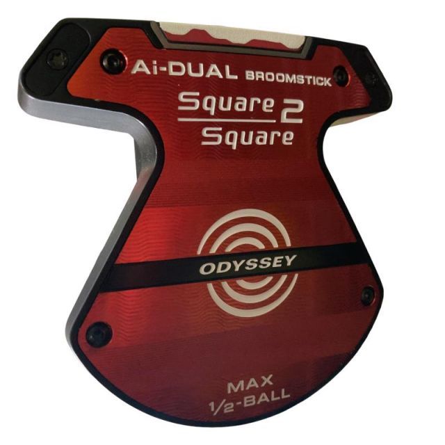 【中古】 オデッセイ Ai-DUAL SQUARE 2 SQUARE MAX 1/2-BALL BROOMSTICK 45インチ パター PT STROKE LAB 180 スチール (フレックスその他) メンズ 男性用 右利き 右用 Cランク ゴルフクラブ