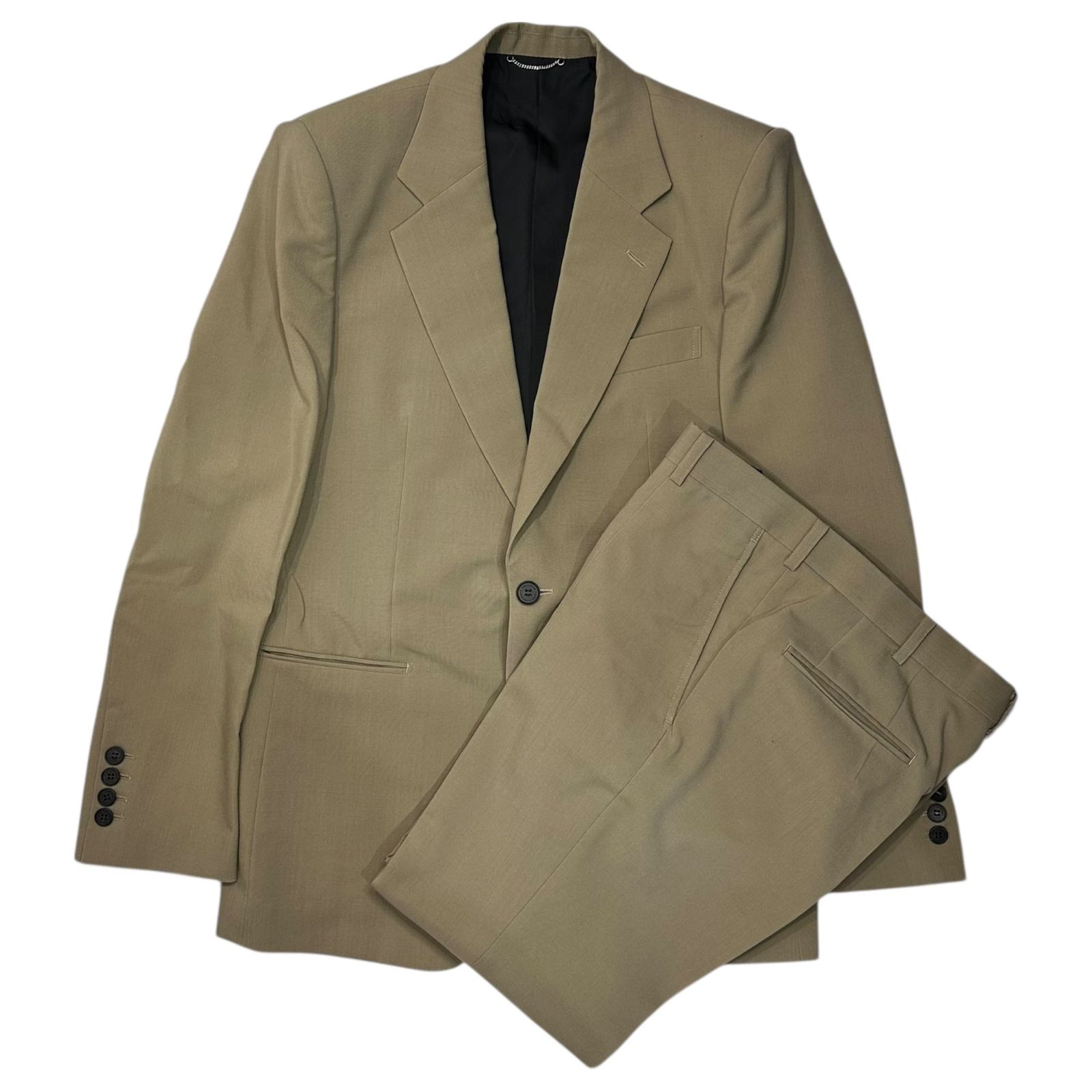 JOHN LAWRENCE SULLIVAN(ジョンローレンスサリバン) Wool 2B Set-up ウール 2B テーラード ジャケット セットアップ LA007' 17-02 38 ベージュ スラックス スーツ