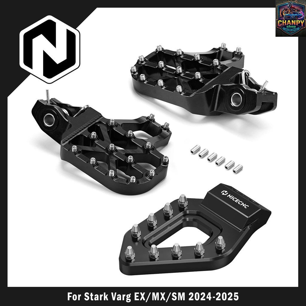 STARK VARG EX STARK VARG MX 2024-2025 エクステンダー フットペグ フットレスト リアブレーキペダルチップ 電動ダートバイク