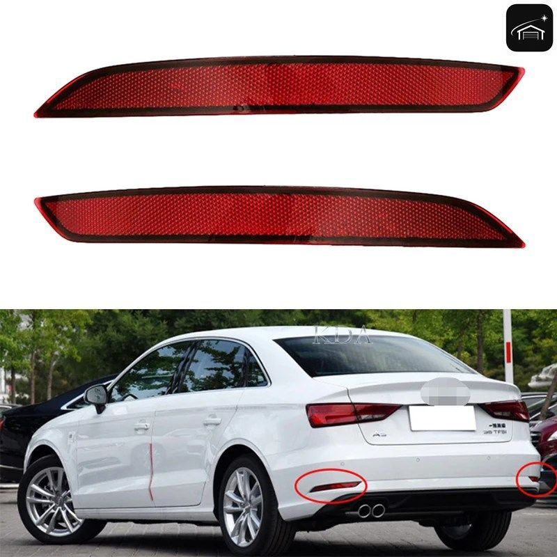 リアバンパーリフレクター警告灯ストリップカバーバー アウディ A3 セダン 2017 - 20 8VD945105C 8VD945106C