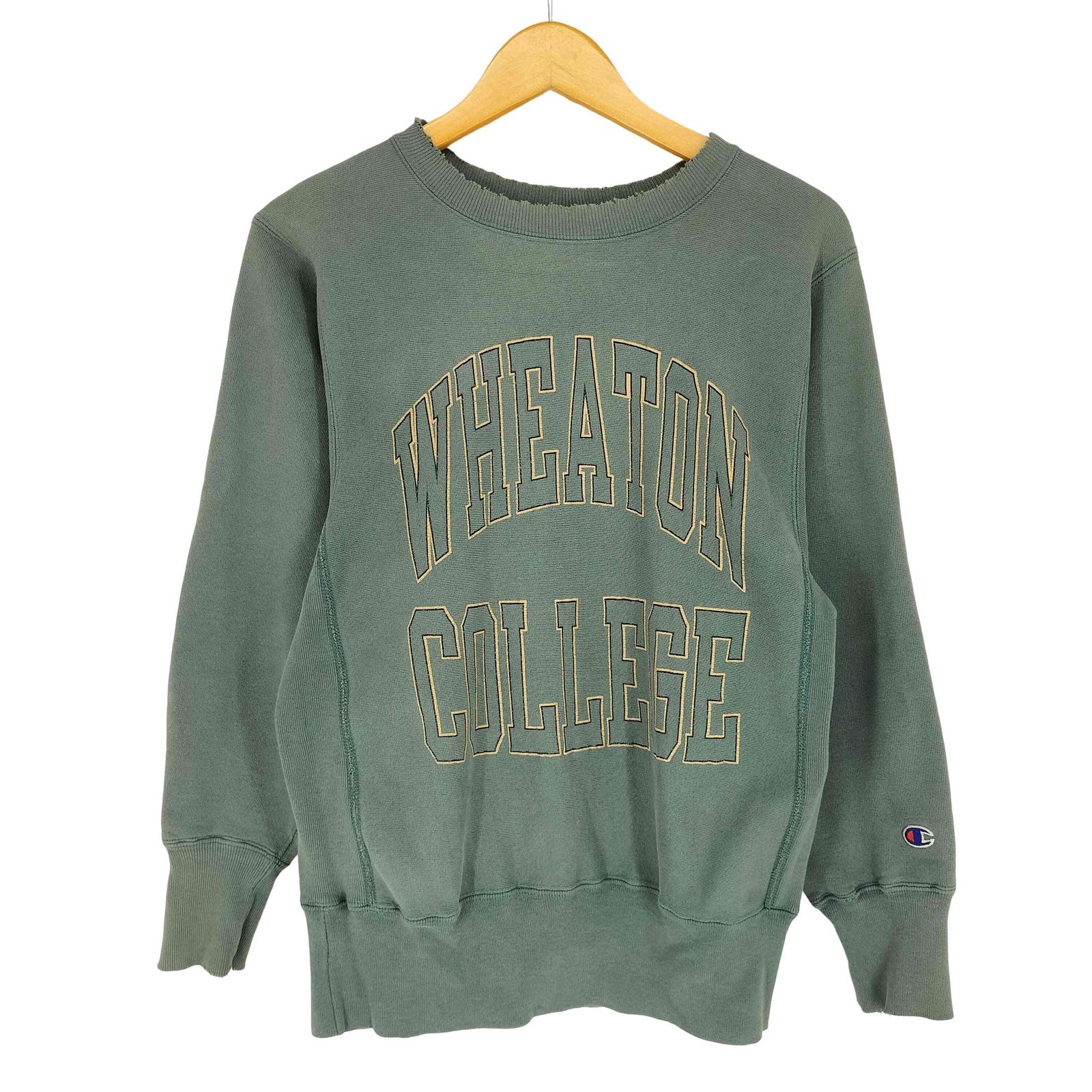 チャンピオン Champion 90s REVERSE WEAVE WHEATON COLLEGE 二段 クルーネックスウェット メンズ M