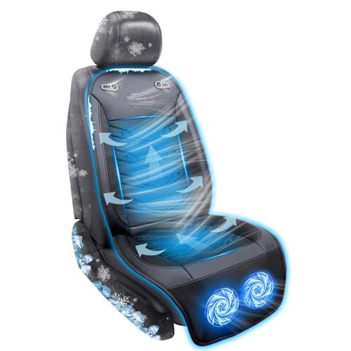 クールシート 車 クールシート 【2026第三代 2枚超大型強力ファン 無段階風量調整】 3D出風口 車シートカバー ハニカム構造 通気性素材 滑り止め DC12V対応 普通車 軽自動車 暑さ対策 取付簡単 日本語説明書付き ブラックB