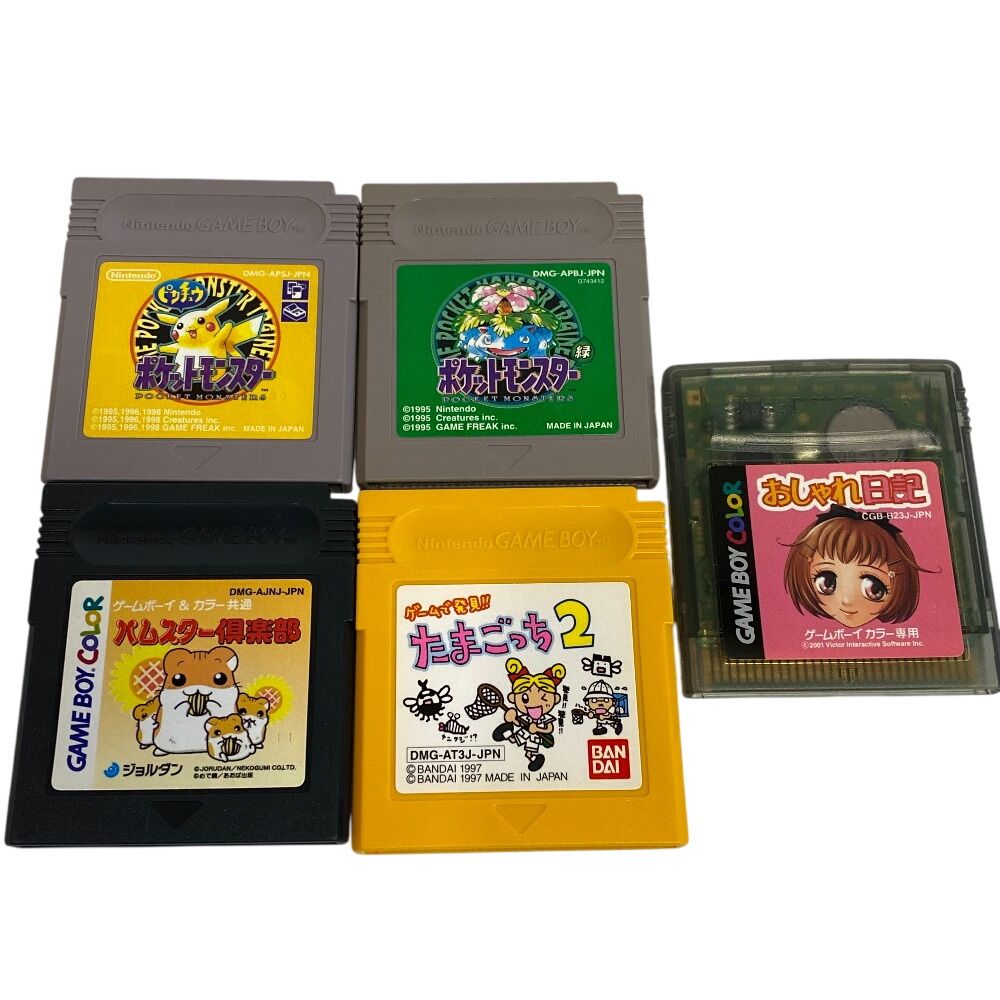 Nintendo 任天堂 CGB-001 完動品 本体 カセット まとめて 計6点セット たまごっち ポケモン 平成 レトロ ゲームボーイカラー ゲームハード