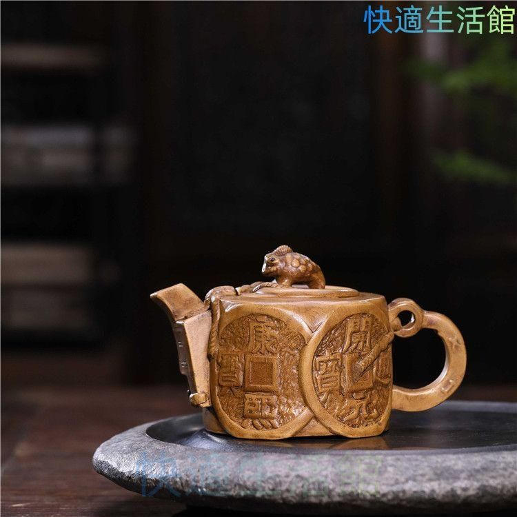 金貨の壺 紫砂壺・紫泥急須・茶壺・茶道具置物・古置物 gyp624