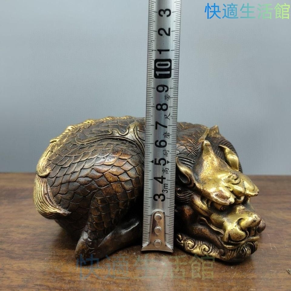 銅器 ヘチ 麒麟 文鎮 文房具 書房 酒簞笥 装飾品 工芸品 置物 銅器 ヘチ 麒麟 文鎮 文房具 書房 酒?笥 装飾品 工芸品 置物 gyp624