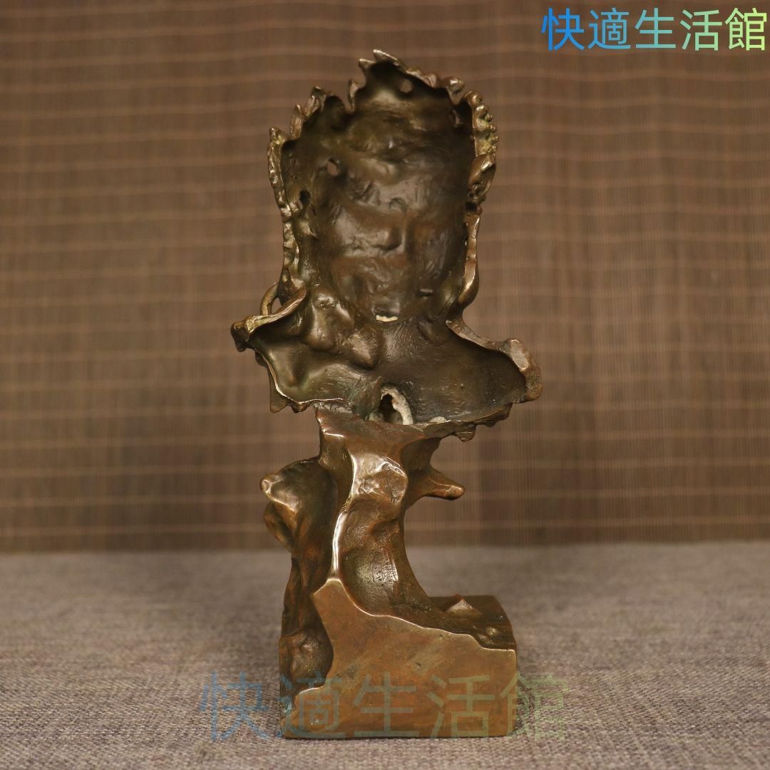 銅製 釈迦如来仏仏像 事務デスクトップ机 茶室 茶寵 置物 装飾品 工芸品 銅 細工 釈迦如来仏仏像 事務デスクトップ机 茶室 茶寵 置物 装飾品 工芸