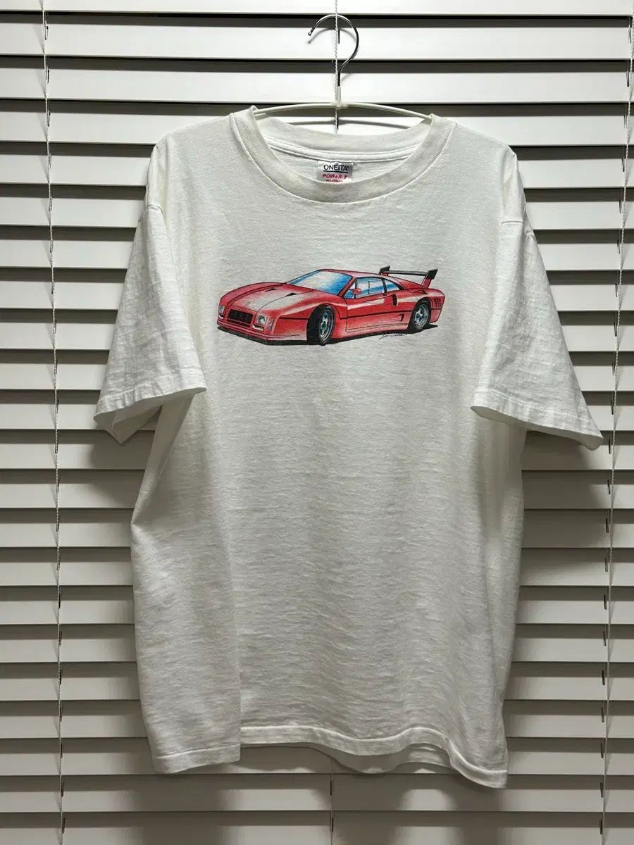 90s ヴィンテージ Ferrari(フェラーリ) 288 GTO エヴォルツィオーネ アート Tシャツ XL
