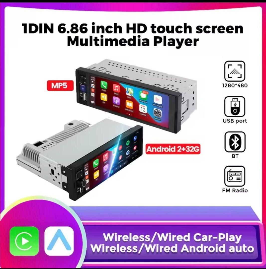 MEKEDE カーラジオ 1din 6.86 インチマルチメディア　OD9