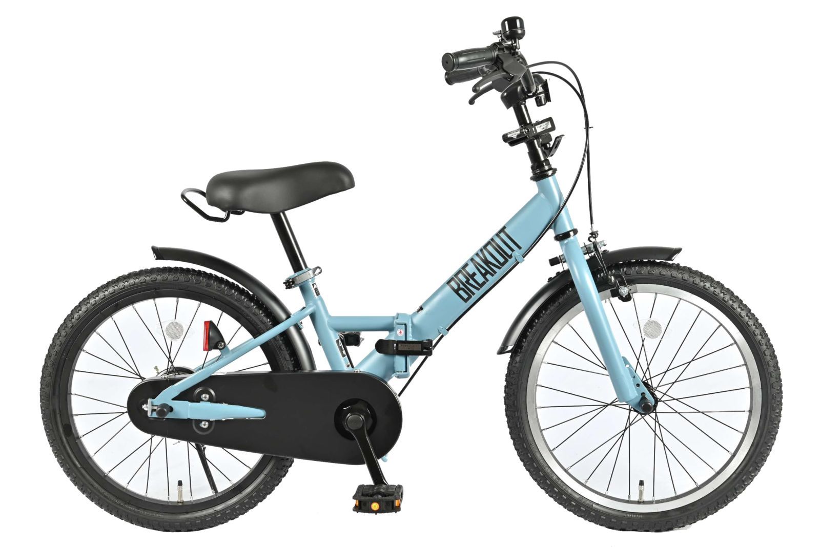 【新着商品】FBB18BRO 18インチ 折りたたみ 補助輪なし フラットブルーグレー キッズバイク 子供用 幼児 自転車 ブレイクアウトキッズ・フォールディング