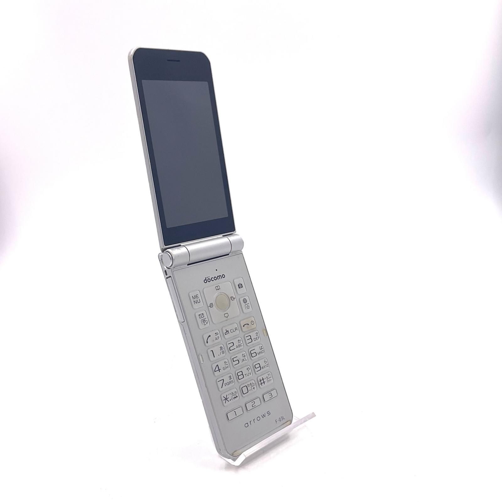 arrows ケータイ F-03L docomo シルバー 白ロム - メルカリ