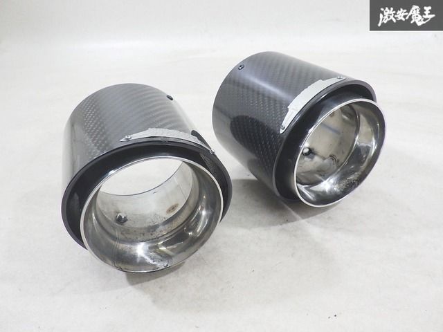 【ストア出品】 BMW 純正 F54 MINI ミニ クーパー ジョンクーパーワークス JCW マフラーカッター 2個 カーボン F55 F56 即納 棚I-2