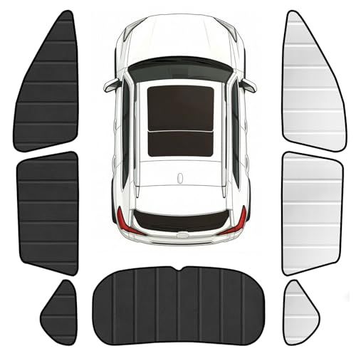 TOYOTA トヨタ・RAV4専用 簡単折りたたみタイプ 車用サンシェード カーウィンドウシェード 5 層構造 7 点セット 紫外線 99% 遮断 断熱 プライバシー保護 クイックフォールド 簡単設置 2019 年～2025 年式対応 アクセサリー