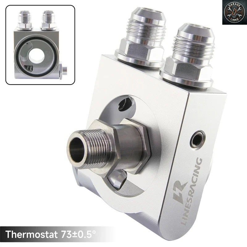 サーモスタット 73±0.5° オイルフィルターアダプター M20*1.5 3/4-16 UNF および 1/8NPT