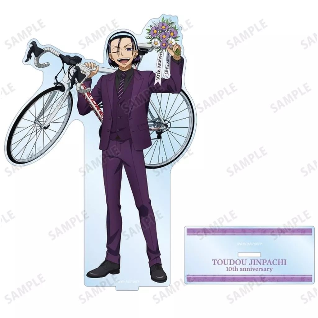 【中古】アクリルスタンド・アクリルパネル 東堂尽八 描き下ろし 10th Anniversary ver. 特大アクリルスタンド 「弱虫ペダル LIMIT BREAK 10th Anniversary POP UP SHOP in AMNIBUS STORE」